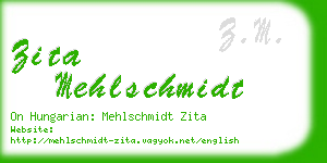 zita mehlschmidt business card